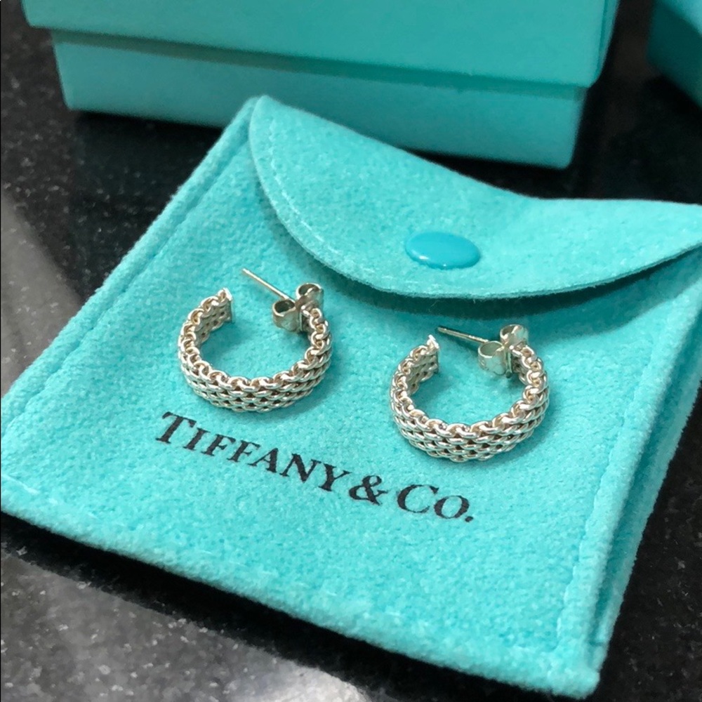 Tiffany & Co. Somerset Mesh Hoop Earrings